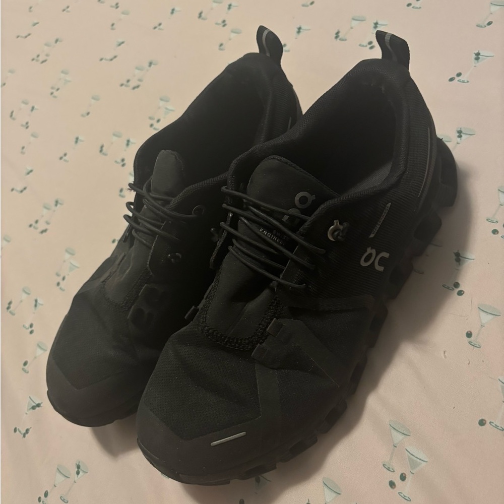 On Cloud Running All-Black Athletic Shoes